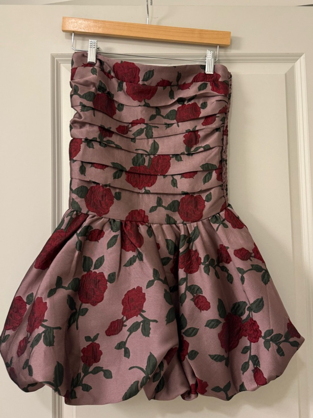 Sophie the Label Strapless Rose Print Party Dress